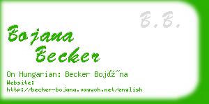 bojana becker business card